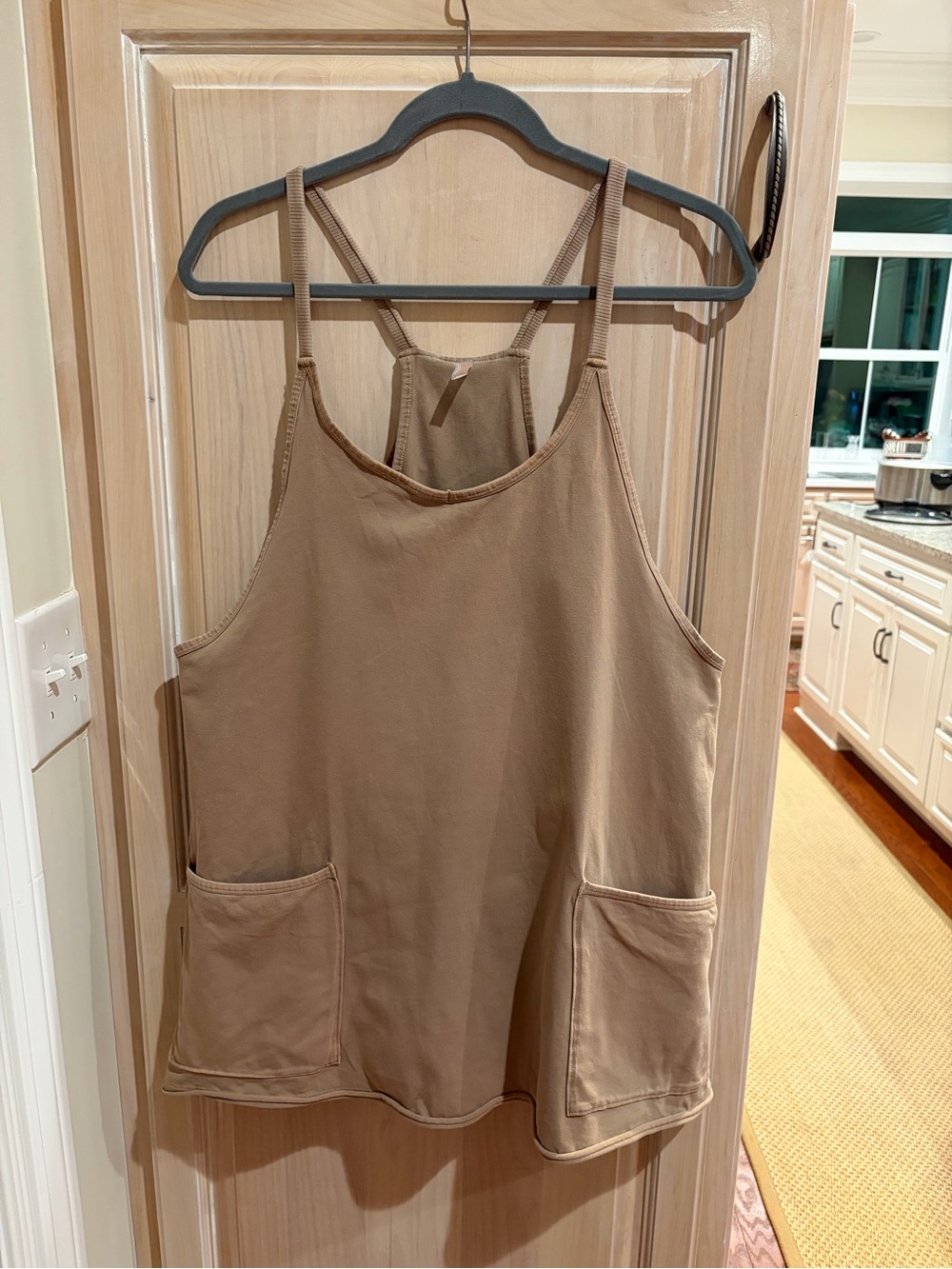 FP Movement by Free People Taupe Tank Dress with Front Pockets